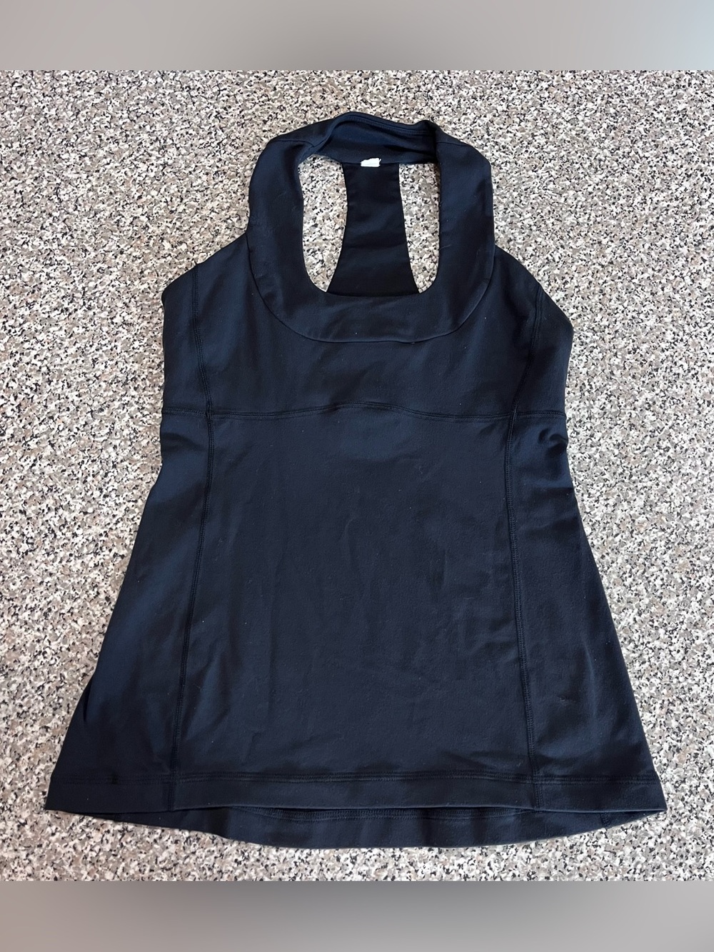 Lululemon Scoop Neck Racerback Tank Top Black Womens size 6 Athleisure